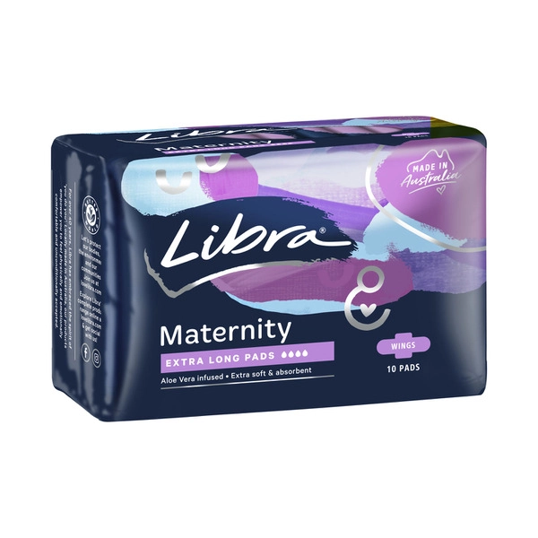 Libra Maternity Extra Long With Wings Pads 10 pack