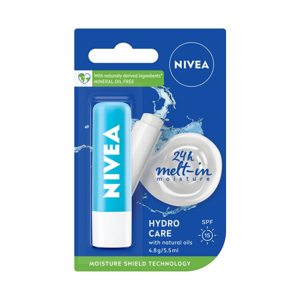 Nivea Lip Balm Hydro Care Spf15 4.8g