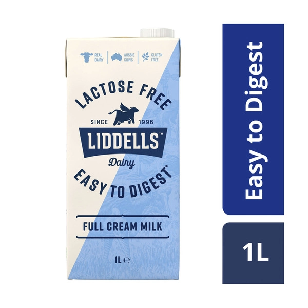 Liddells Lactose Free Full Cream Milk 1L