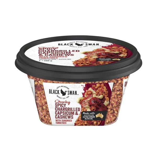 Black Swan Dip BLACK SWAN DIP CHUNKY SPICY CHARGRILLED CAPSICUM & CASHEW 150G 