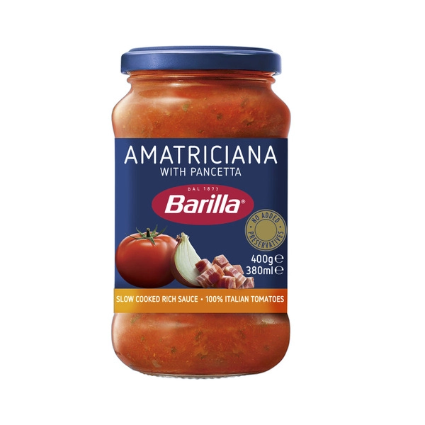 Barilla Amatriciana With Pork Pancetta Pasta Sauce 400g