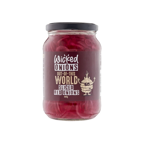 Wicked Sliced Pickled Red Onions 500g