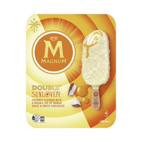 Magnum Ice Cream MAGNUM SUNLOVER 4 PACK 340ML 