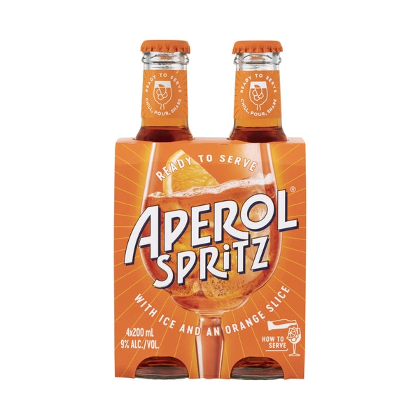 Aperol Spritz Bottle 200mL 4 Pack