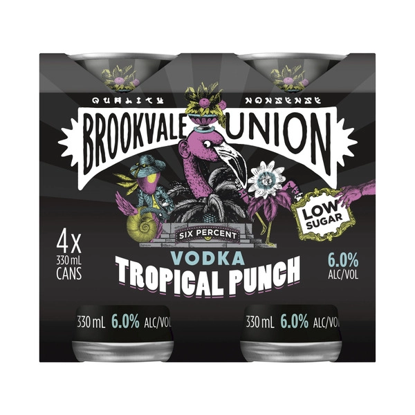 Brookvale Union 6% Tropical Punch Can 330mL 4 Pack