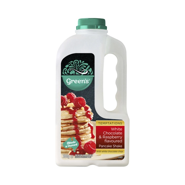 Green's Deluxe White Choc & Raspberry Pancake Shake 300g