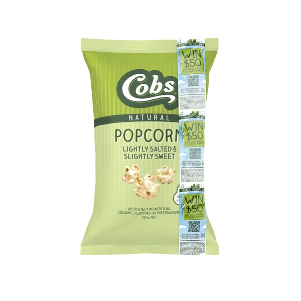 Cobs Lightly Salted Slightly Sweet Popcorn 120g