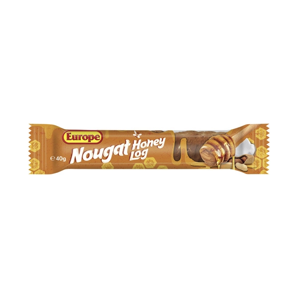 Europe Nougat Honey Log Chocolate Bar 40g