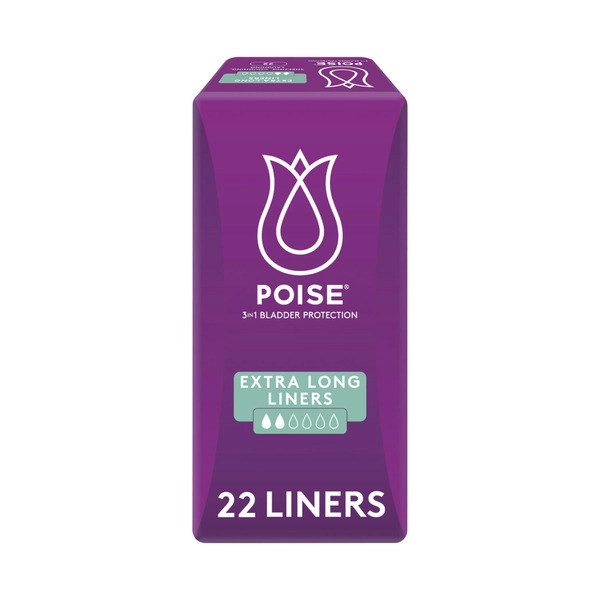 Poise Liners For Bladder Leaks Extra Long 22 pack