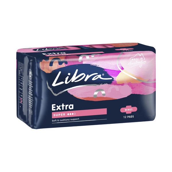 Libra Extra Super With Wings Pads 12 pack