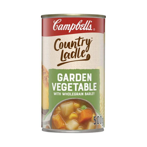 Campbells Country Ladle CAMPBELLS COUNTRY LADLE SOUP:GARDEN VEGETABLE:99% FAT FREE:500 GRAM 