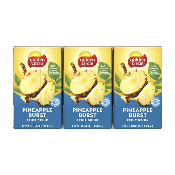 Golden Circle Fruit Drink Pineapple Burst 250mL 6 pack