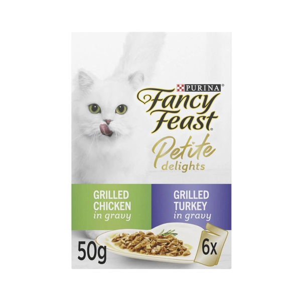 Fancy Feast Petite Delights With Grilled Chicken & Turkey Cat Food 6X50Gram 6 pack