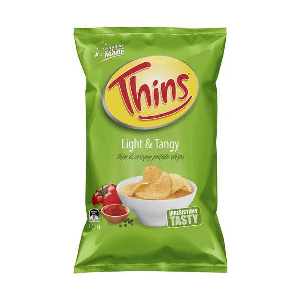 Thins Light & Tangy Potato Chips 175g