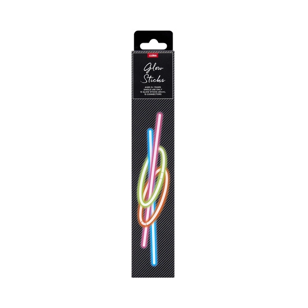 Coles Glow Sticks 15 pack