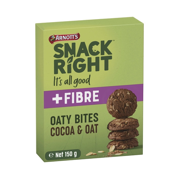 Arnotts Snackright Bites Biscuits Cocoa & Oat 150g