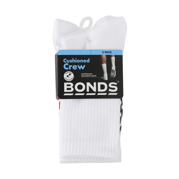 Bonds Mens Logo Crew 6+ & 11+ 3 pack