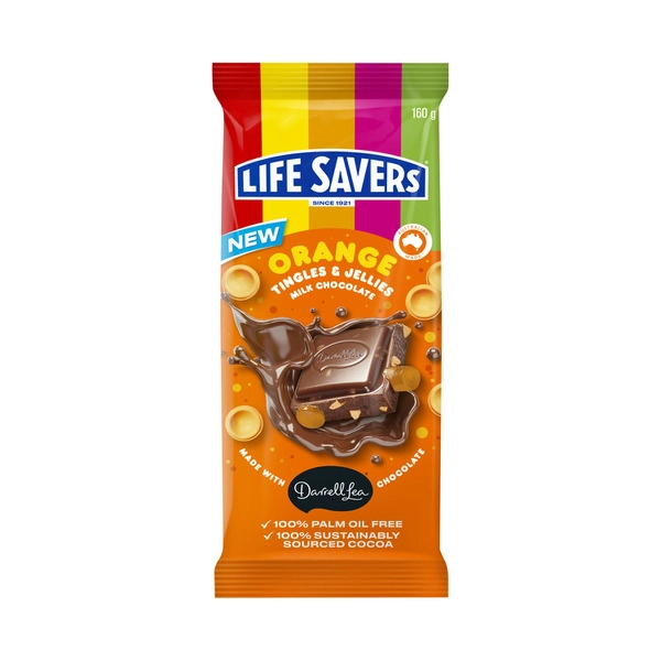 Lifesavers Milk Chocolate Orange Tingles Block 160g