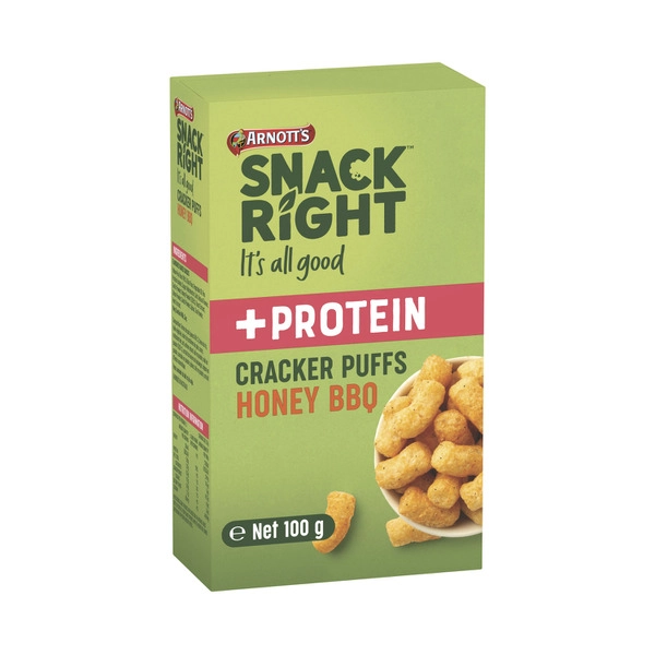 Arnotts Snackright Multipack Cracker Puffs Honey BBQ 100g