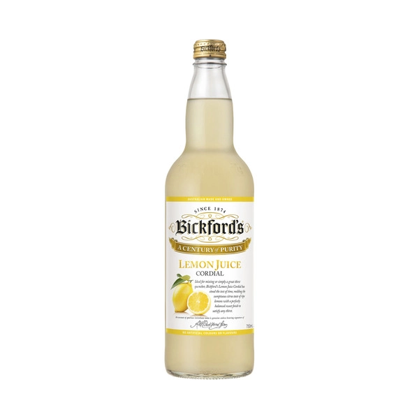 Bickford's Lemon Cordial 750ml