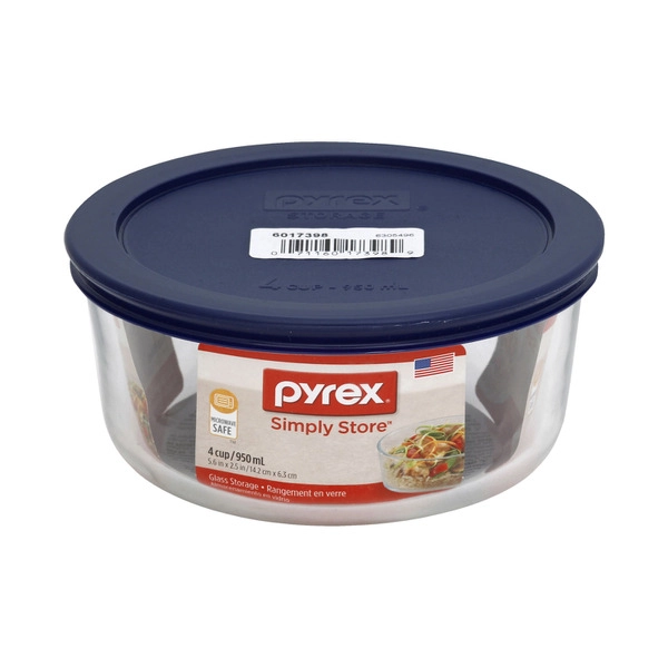 Pyrex Simply Store Glass Round Container 946mL 1 each