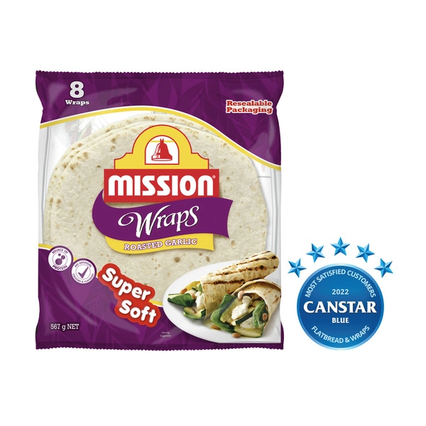 Mission Wraps MISSION WRAPS SUPERSOFT ROASTED GARLIC 