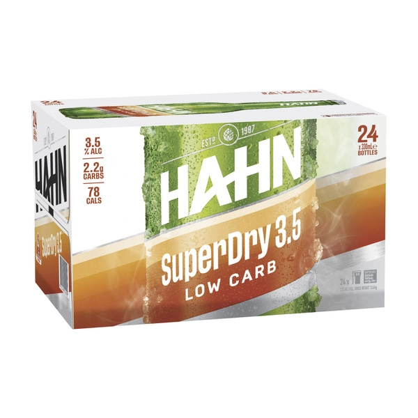 Hahn Super Dry 3.5 Bottle 330mL 24 Pack