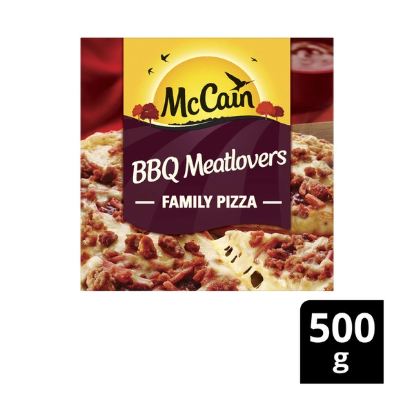 Mccain Family Pizza MCCAIN FAMILY FROZEN PIZZA:BBQ MEATLOVERS:.:500 GRAM 