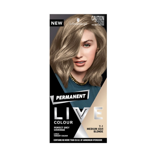 Schwarzkopf Permanent Live Colour Med Ash Blonde 7.1 1 pack