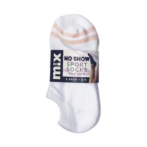 Mix Womens No Show Sport Socks Size 3-8 / 8+ 5 pack