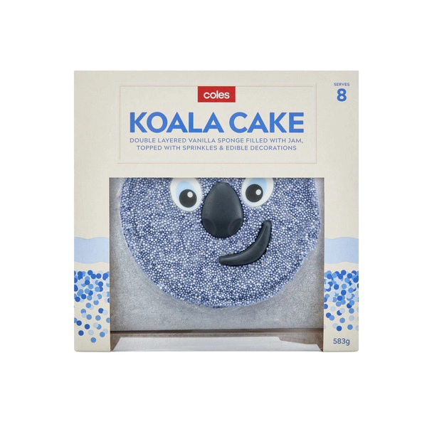 Coles Vanilla Koala Cake 583g