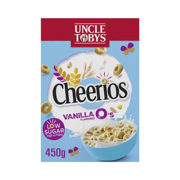 Uncle Tobys Cheerios Low Sugar Breakfast Cereal 450g