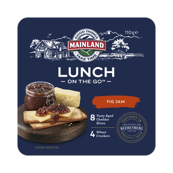 Mainland Cheese On The Go Lunch Fig Jam 110g