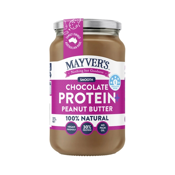 Mayvers Smooth Chocolate Protein+ Peanut Butter 375g