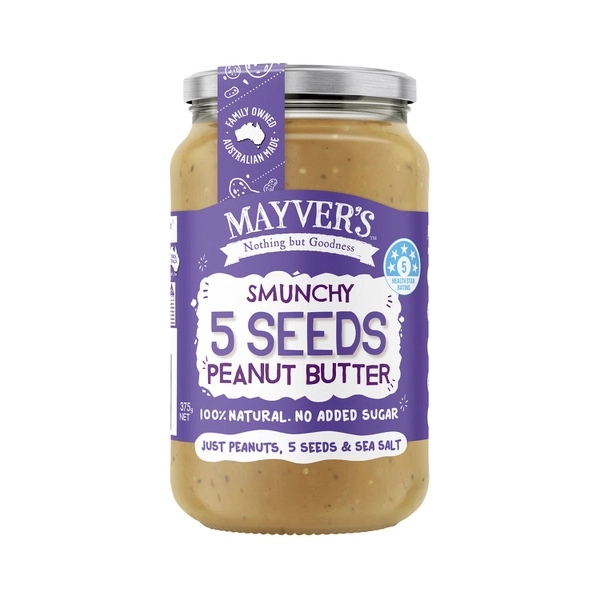 Mayvers Smunchy 5 Seeds Peanut Butter 375g