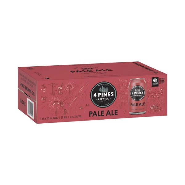 4 Pines Brewing Pale Ale Can 375mL 18 Pack