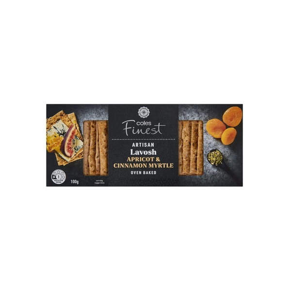 Coles Finest Artisan Lavosh Apricot & Cinnamon Myrtle 100g