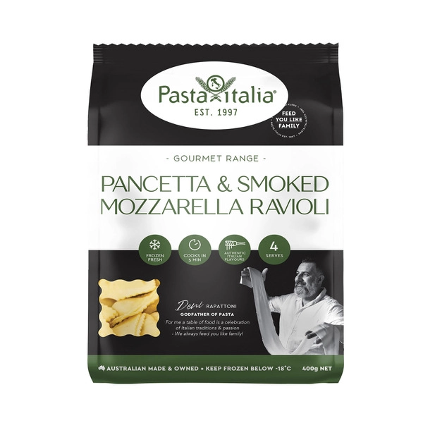 Pasta Italia Pancetta & Smoked Mozzarella Ravioli 400g