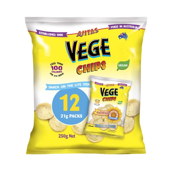 Vege Chips Natural Multipack 12 Pack 250g