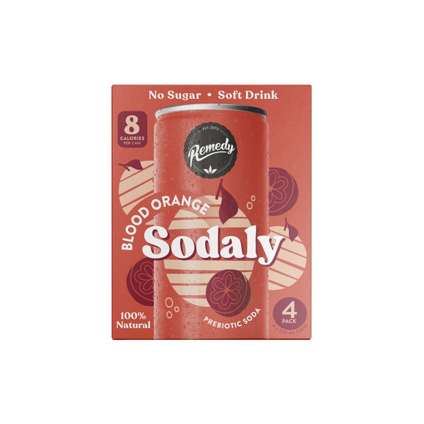 Remedy Sodaly SODALY 4X250ML:BLOOD ORANGE:.:4 PACK 