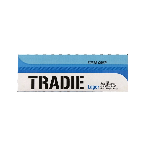 Tradie Lager Can 375mL 24 Pack