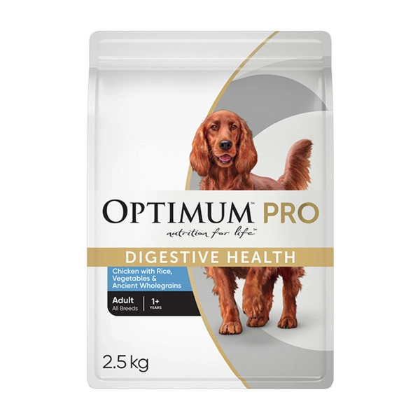 Optimum Pro Adult Dry Dog Food Digestive Health Chicken With Rice & Veg 2.5kg