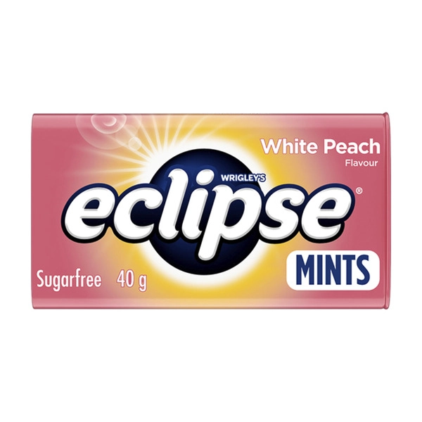 Eclipse White Peach Sugar Free Mint Tin 40g