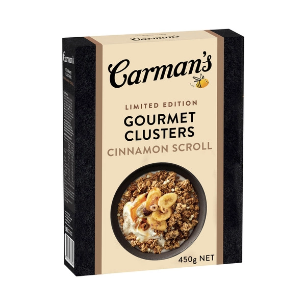 Carmans Gourmet Clusters Cinnamon Scroll 450g