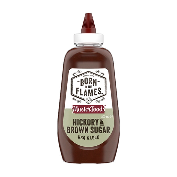 Masterfoods Born In The Flames Hickory BBQ Sauce 500mL