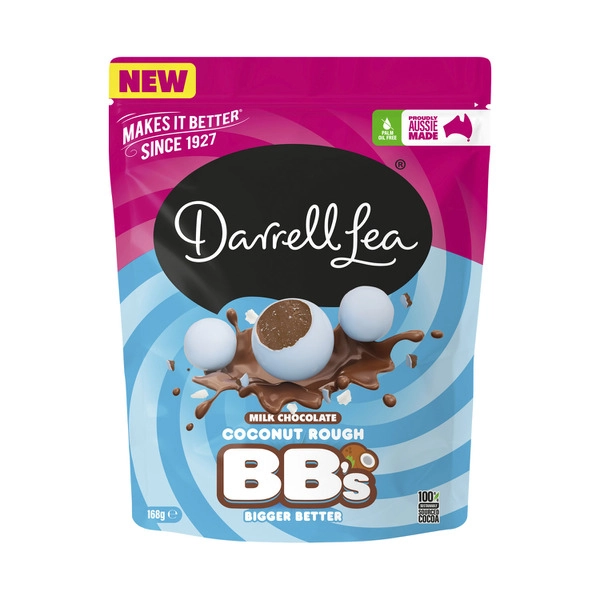 Darrell Lea BB's Coconut Rough Milk Chocolate Balls 168g