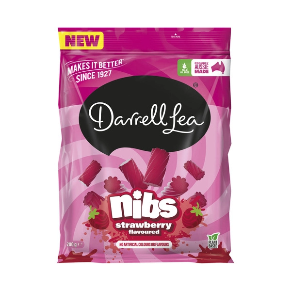 Darrell Lea Strawberry Nibs 200g