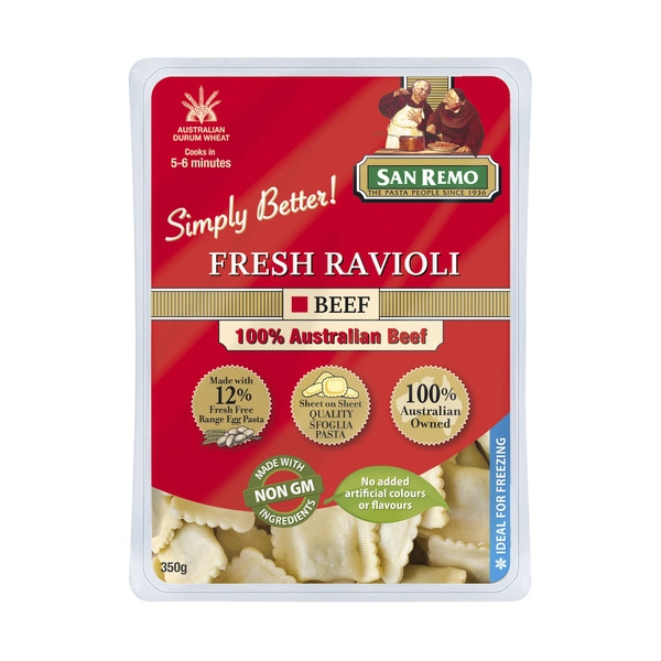 San Remo Fresh Ravioli Beef 350g