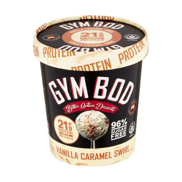 Gym Bod Ice Cream Vanilla Caramel Swirl 475mL