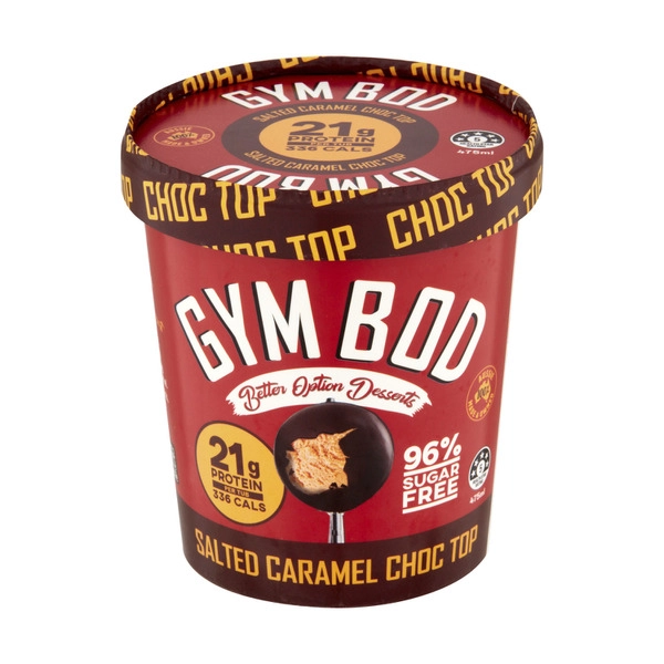 Gym Bod Ice Cream Salted Caramel Chocolate Top 475mL